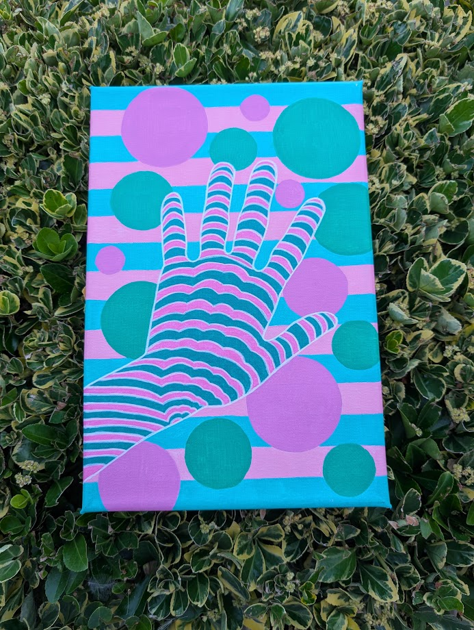 Original Abstract Hand Painting | Contemporary Pop Art Canvas | Hand Painted Op Art Inspired Wall Art | OOAK
