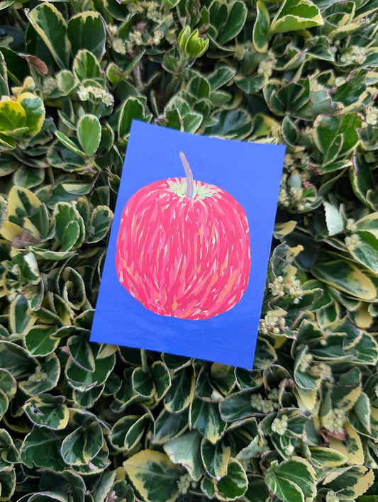 Original Apple Painting | Colourful Fruit Artwork | Handmade Acrylic Painting | One of a Kind