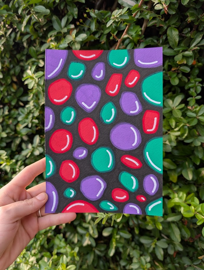 Original Colourful Abstract Acrylic Painting | Modern Bubble Wall Art | Hand Painted OOAK Canvas Artwork