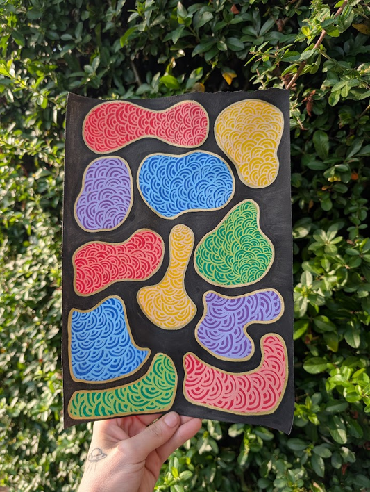 Original Colourful Abstract Painting | Modern Organic Wall Art | Hand Painted Acrylic Artwork | OOAK Home Decor