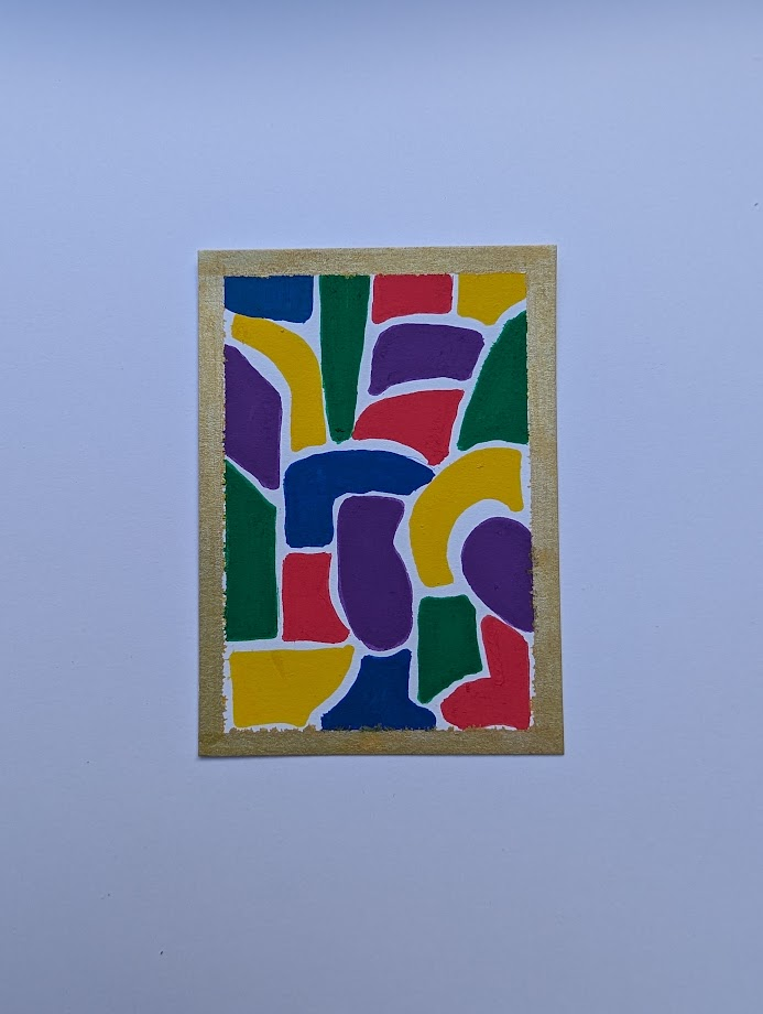 Original Abstract ACEO | Handmade Geometric Painting | OOAK